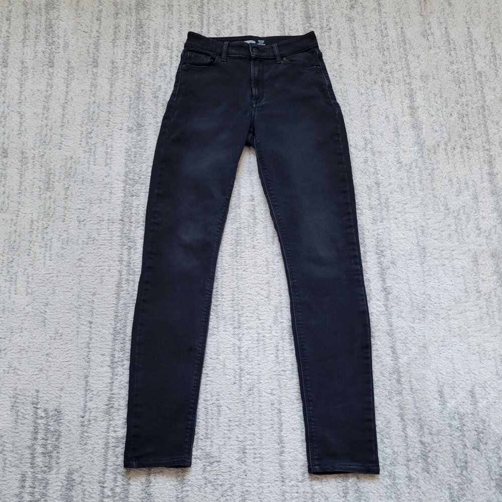 Old Navy Rockstar Skinny Stretch High Rise Built In Warm Black Jean Leggings 2T
